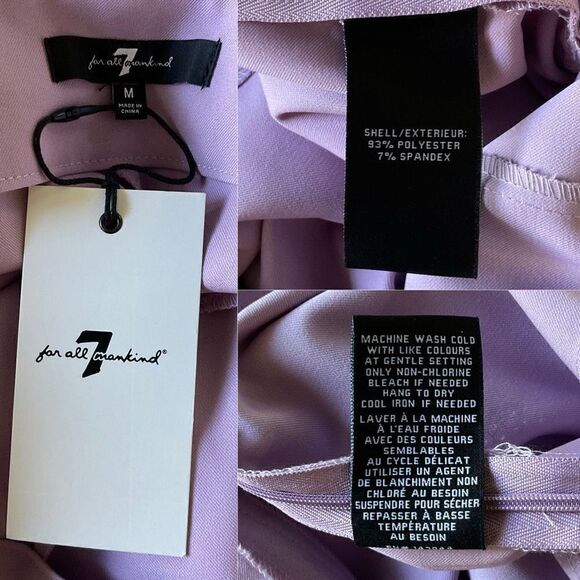 7 For All Mankind Light Purple Split Hem Flare Bootcut Pants Medium New - Picture 5 of 6